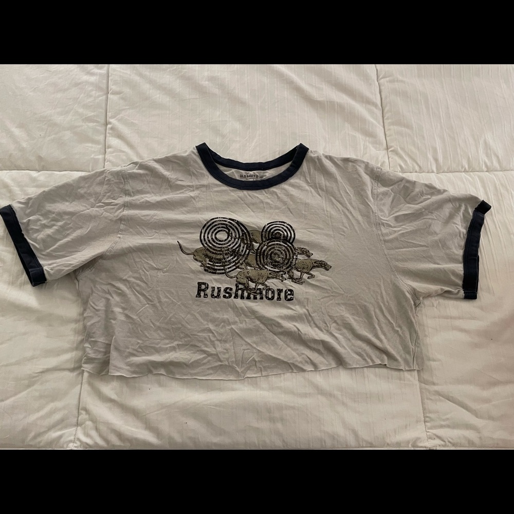 Rushmore tshirt crop